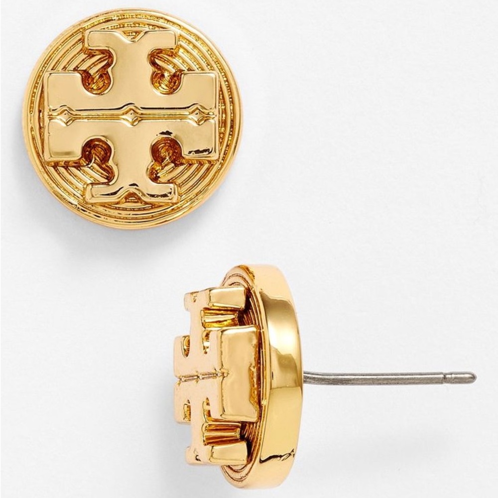 Tory Burch Livia Gold Stud Earrings